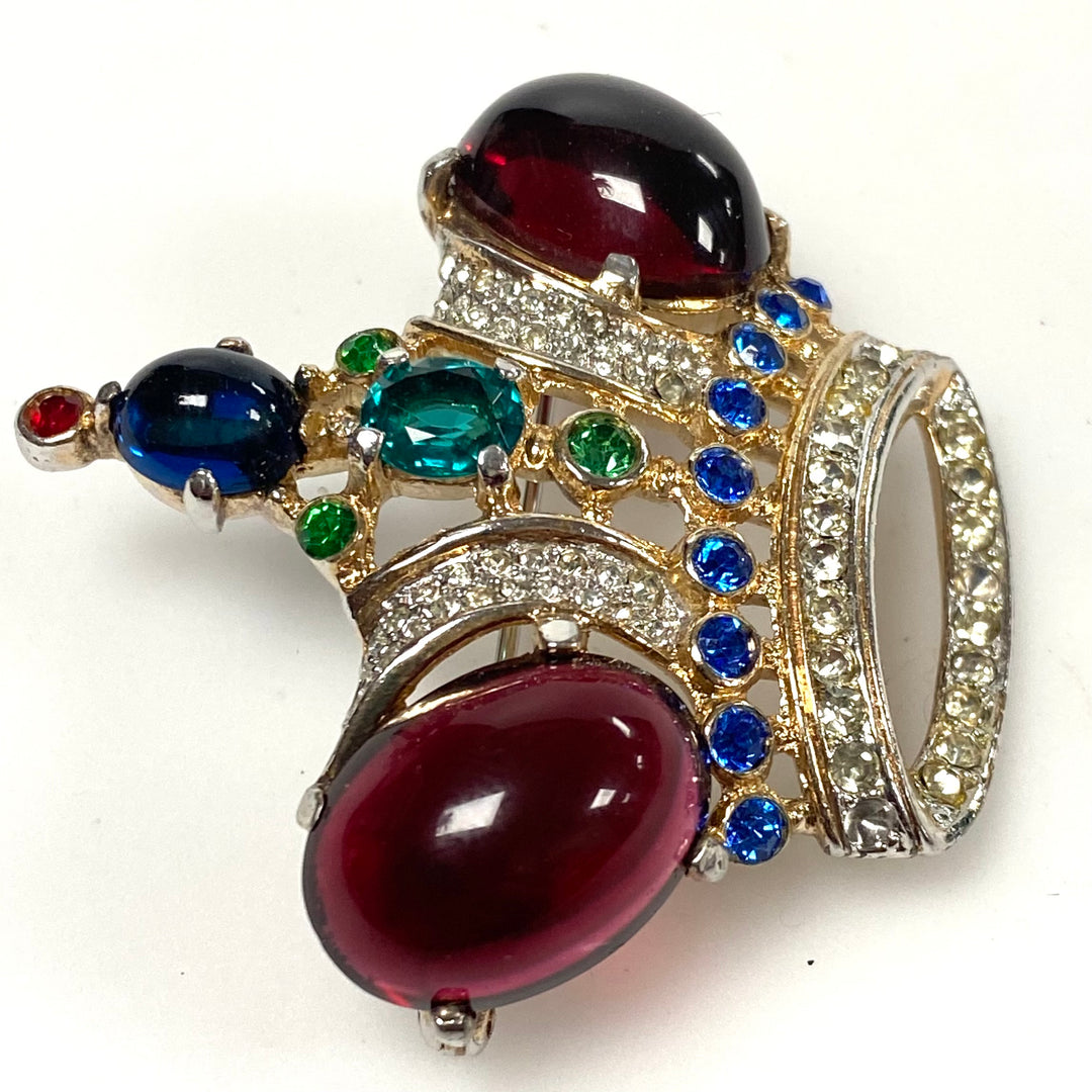 v473 Vintage Trifari Sterling Silver Alfred Philippe Crown Brooch Pin Pat.137542