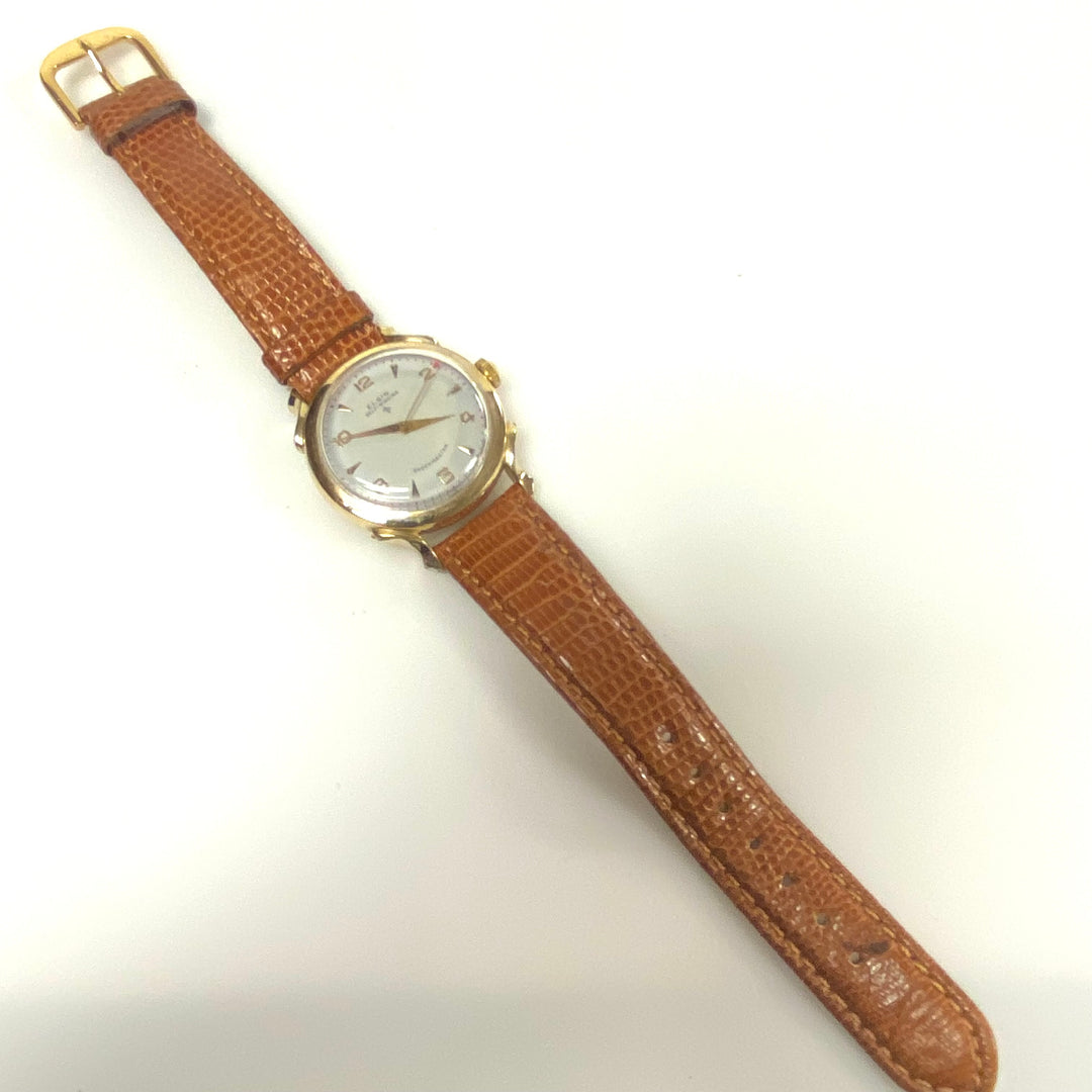 v482 Vintage 1950s Elgin Automatic Shockmaster 10k Gold Filled Men's Wrist Watch