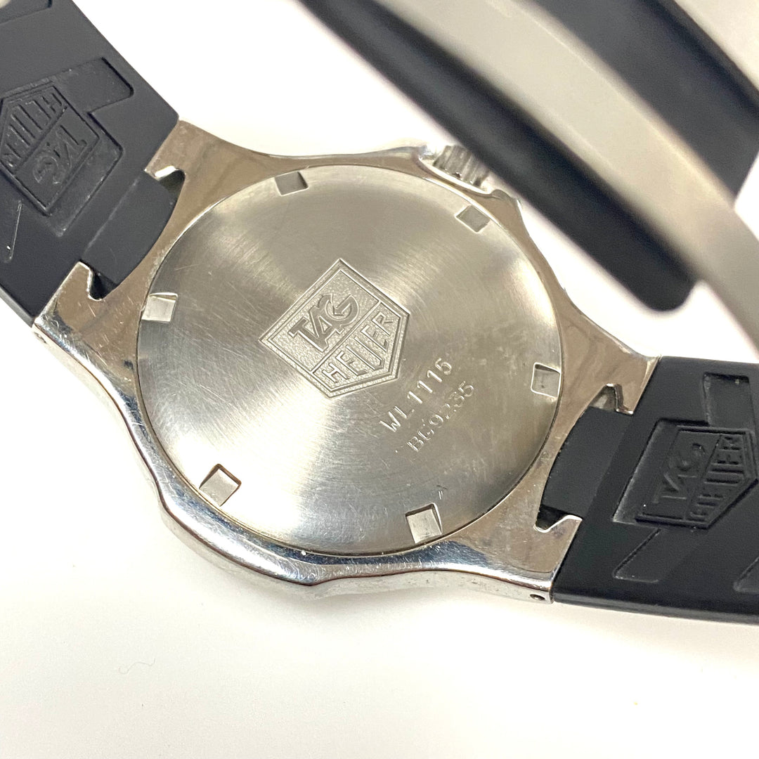 v484 TAG Heuer Kirium Watch Stainless Steel White Dial Black Rubber Strap 200M Quartz