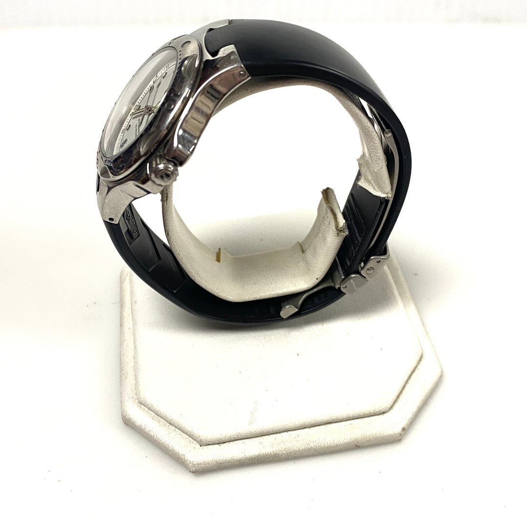 v484 TAG Heuer Kirium Watch Stainless Steel White Dial Black Rubber Strap 200M Quartz