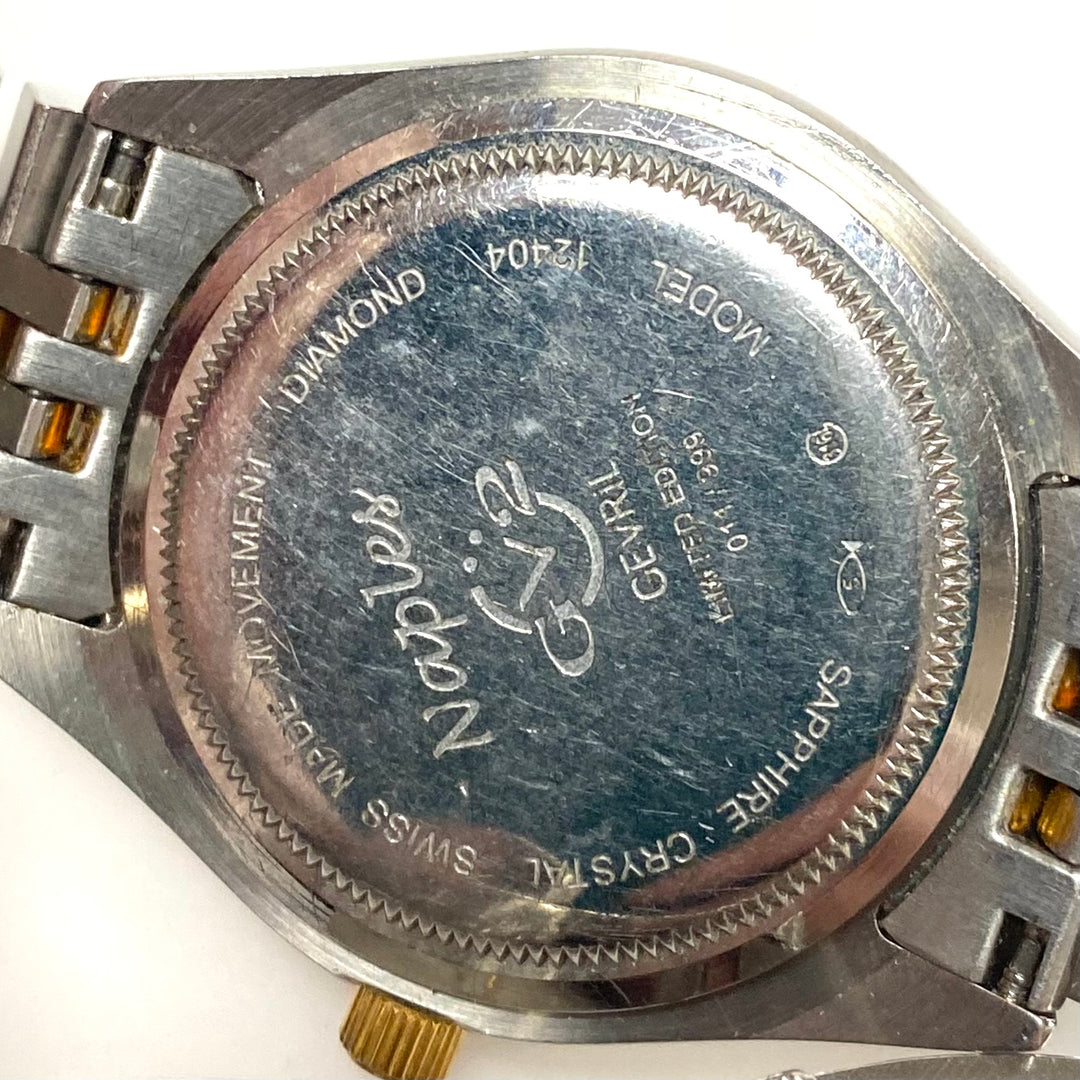 v486 GV2 by Gevril Naples 2-tone Stainless Steel Diamond Ion-plated Wrist Watch