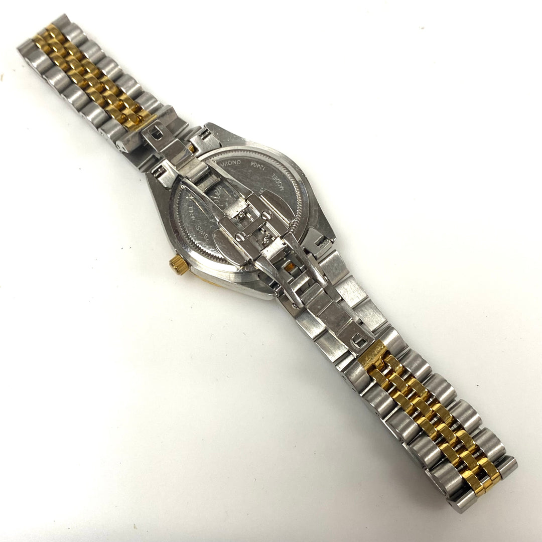 v486 GV2 by Gevril Naples 2-tone Stainless Steel Diamond Ion-plated Wrist Watch