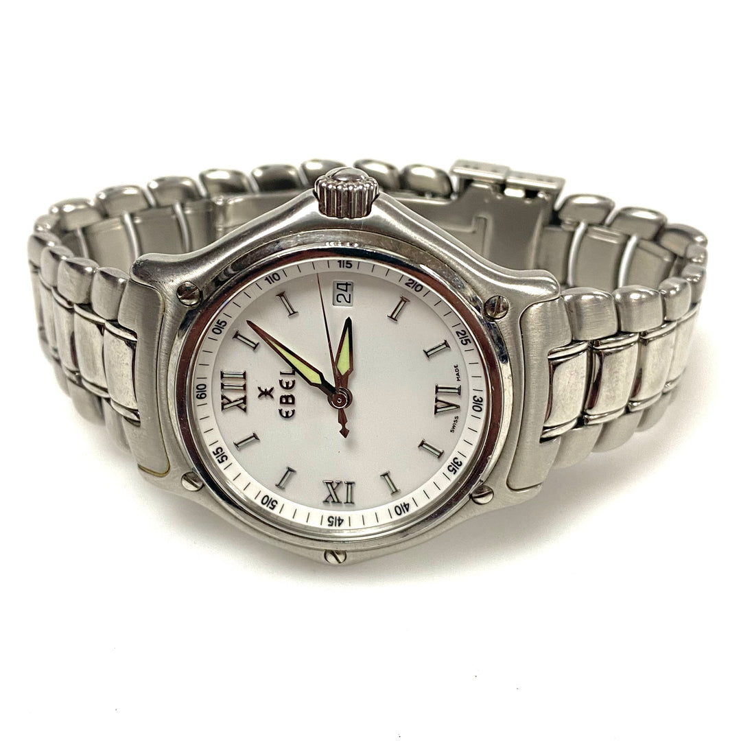 v487 Vintage EBEL 9187241 Swiss Made Stainless Steel Quartz Men's Wrist Watch