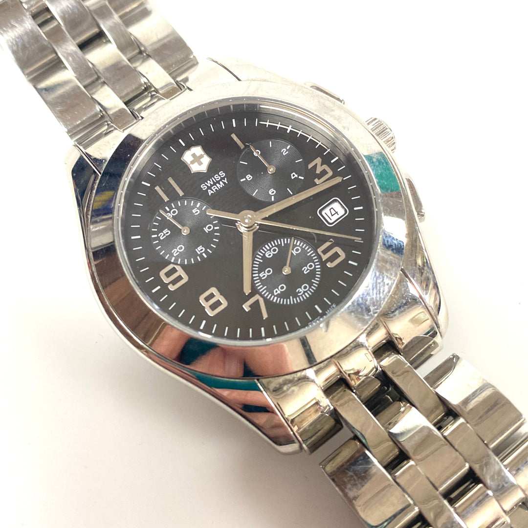 v488 Victorinox Swiss Army Alliance Chronograph Stainless Steel WR 100m Men's Wrist Watch