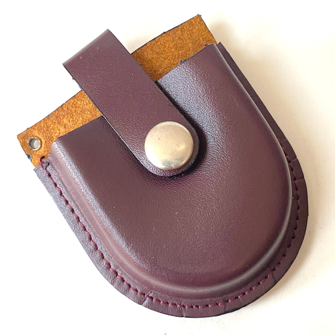 v515 NEW Brown Genuine Leather Snap Closure Belt Pocket Watch Travel Holder Case