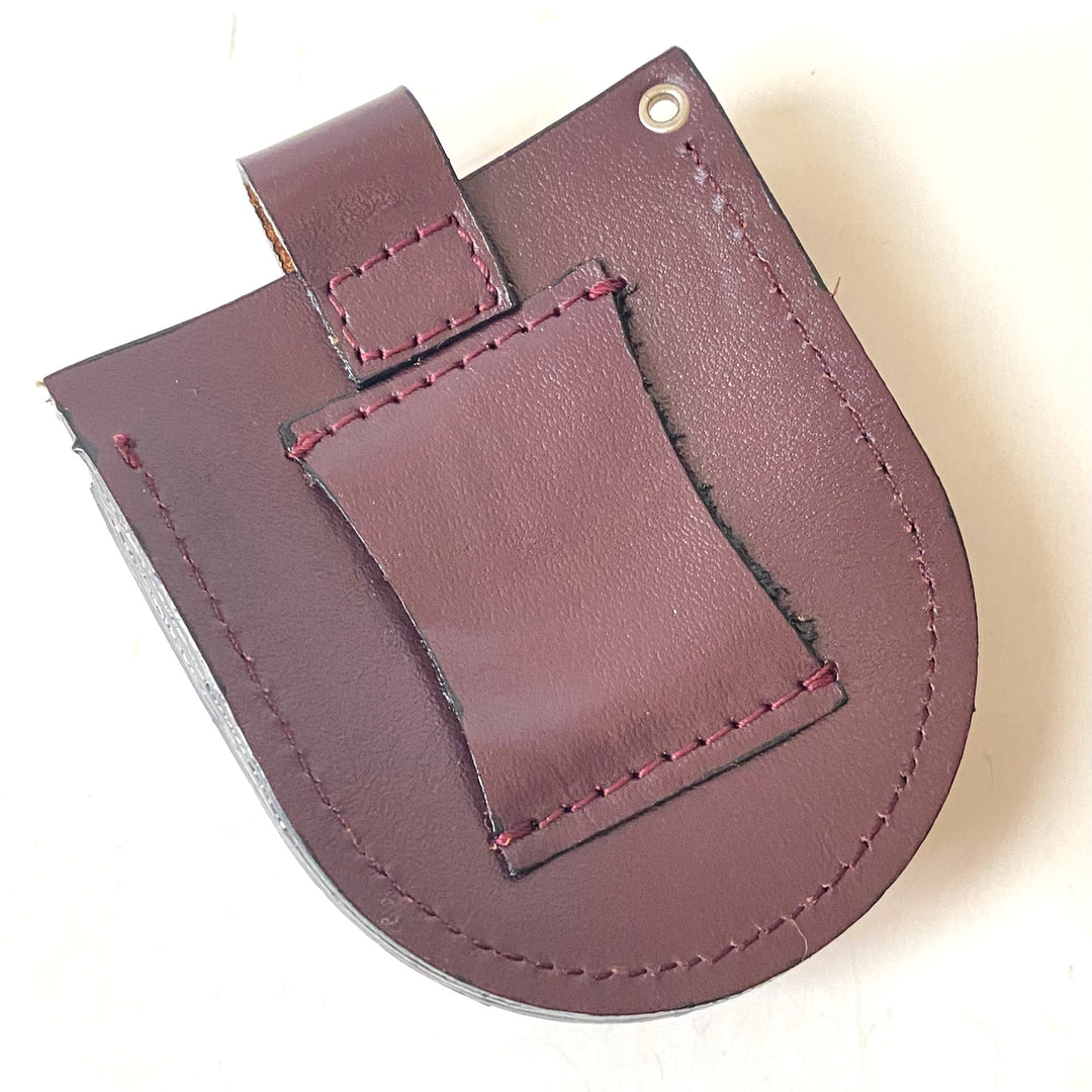 v515 NEW Brown Genuine Leather Snap Closure Belt Pocket Watch Travel Holder Case