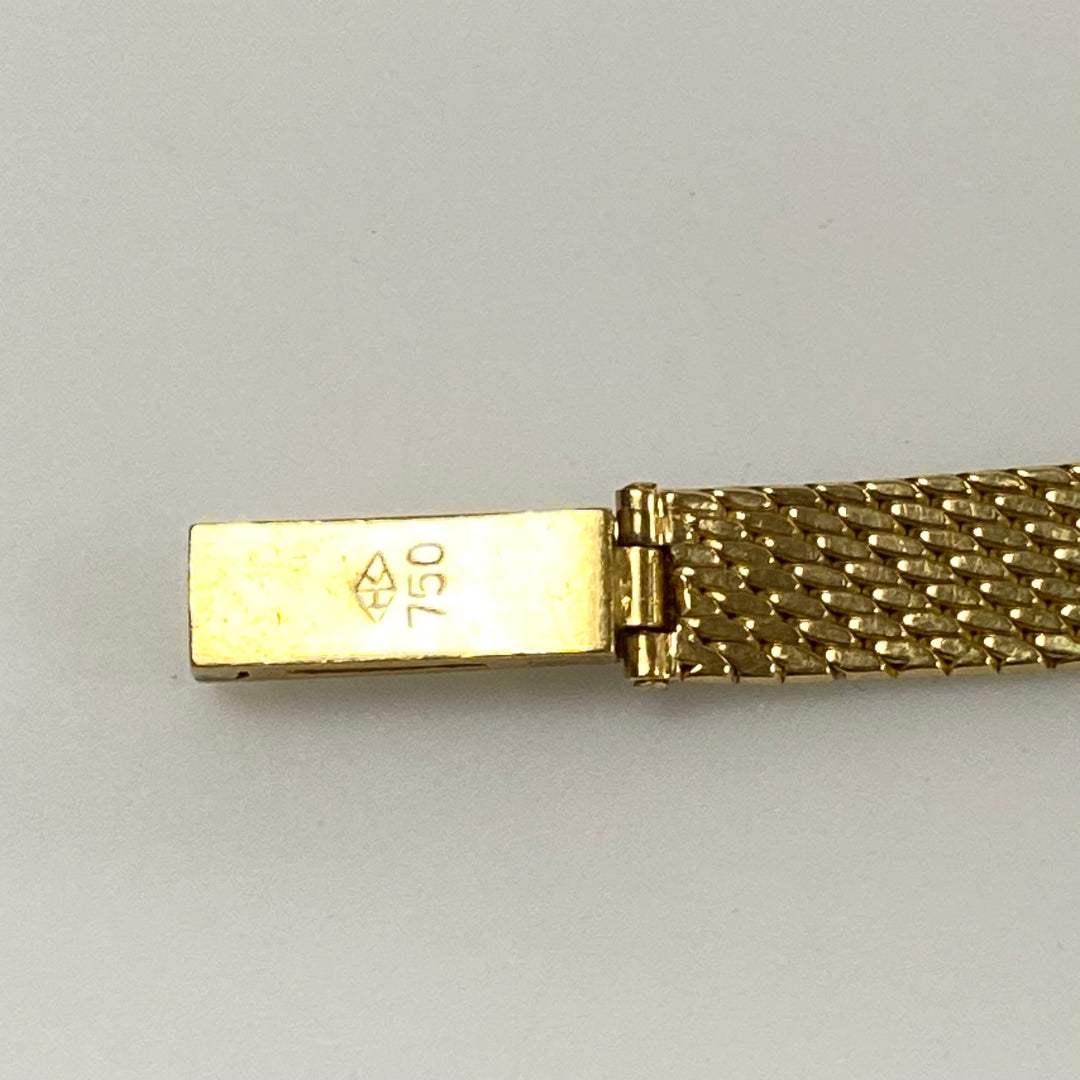 v563 Vintage Omega Ladies' 18K Yellow Gold Mechanical Cocktail Watch Diamond Cut Crystal