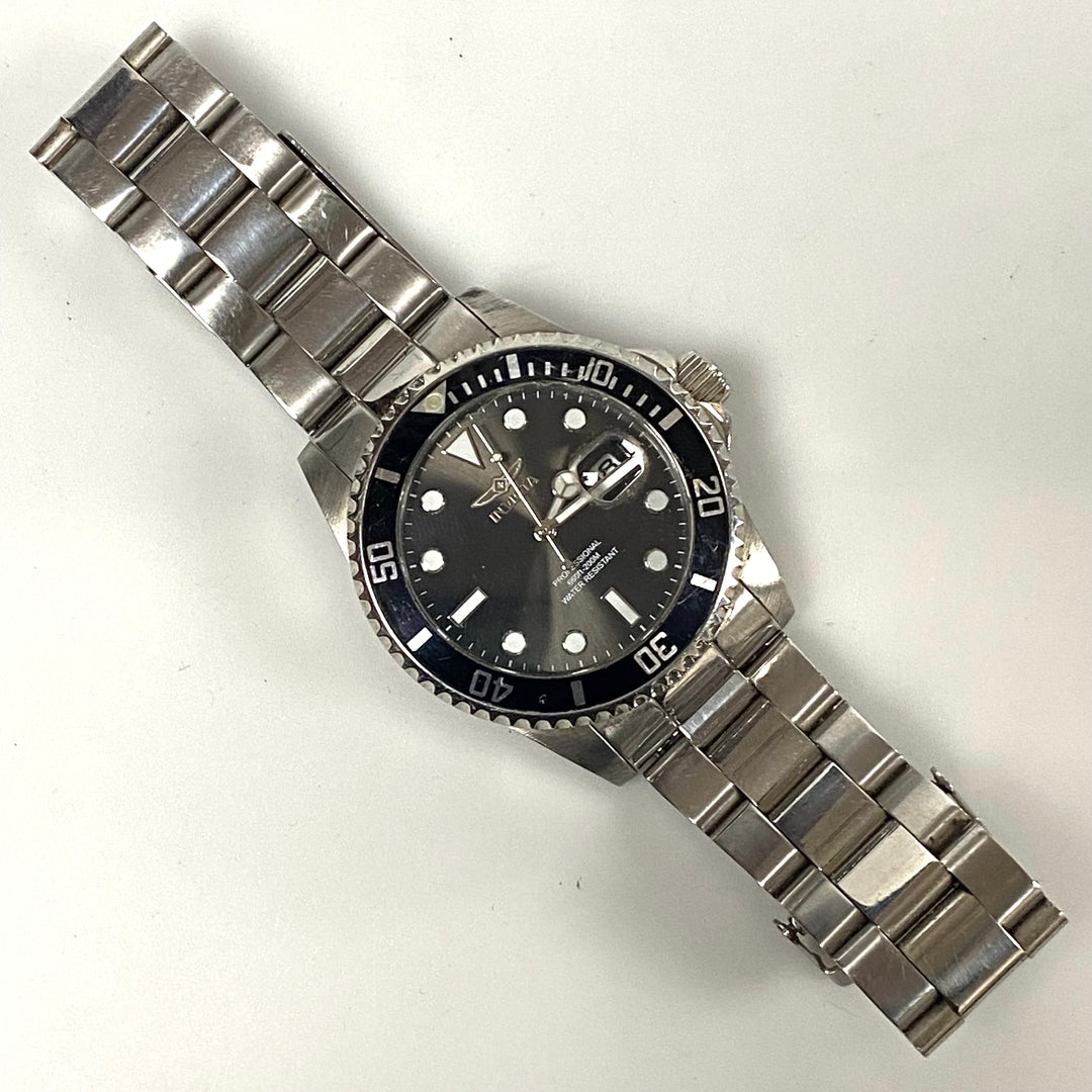 v565 Invicta Pro Diver 200m All Stainless Steel Men's Wrist Watch Model 33266