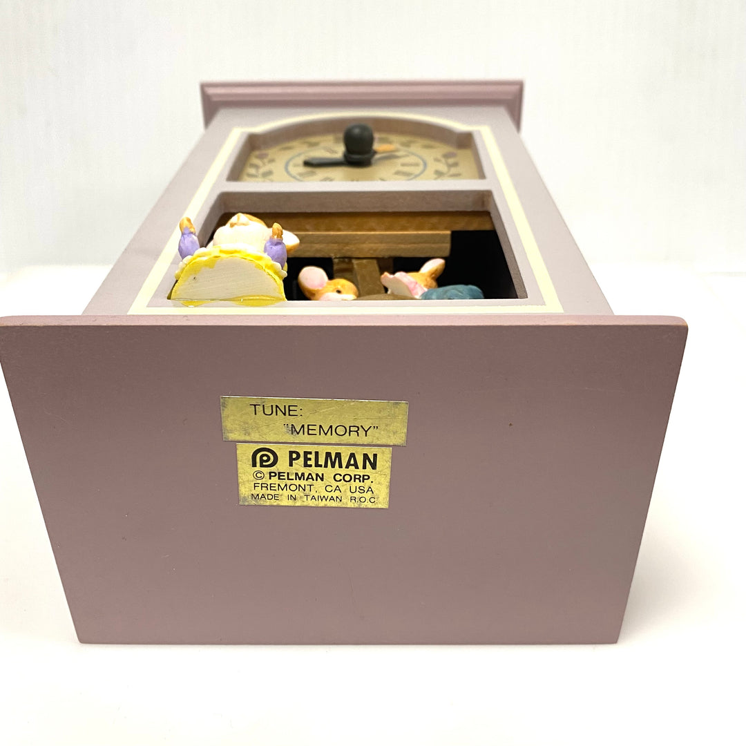 v597 Vintage Pelman Moveable Mice Collectible Music Box Plating "Memory" Tune