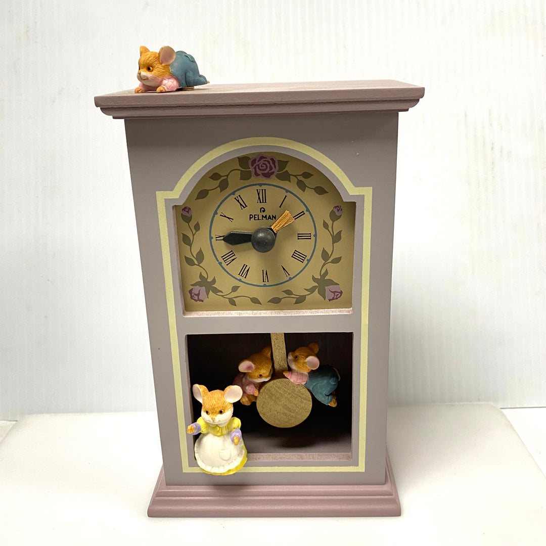 v597 Vintage Pelman Moveable Mice Collectible Music Box Plating "Memory" Tune