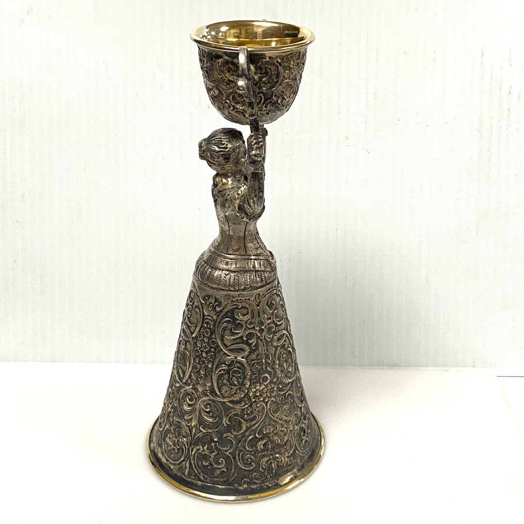 v602 Vintage Silver-Plated Wedding Wager Cup from a German wedding tradition