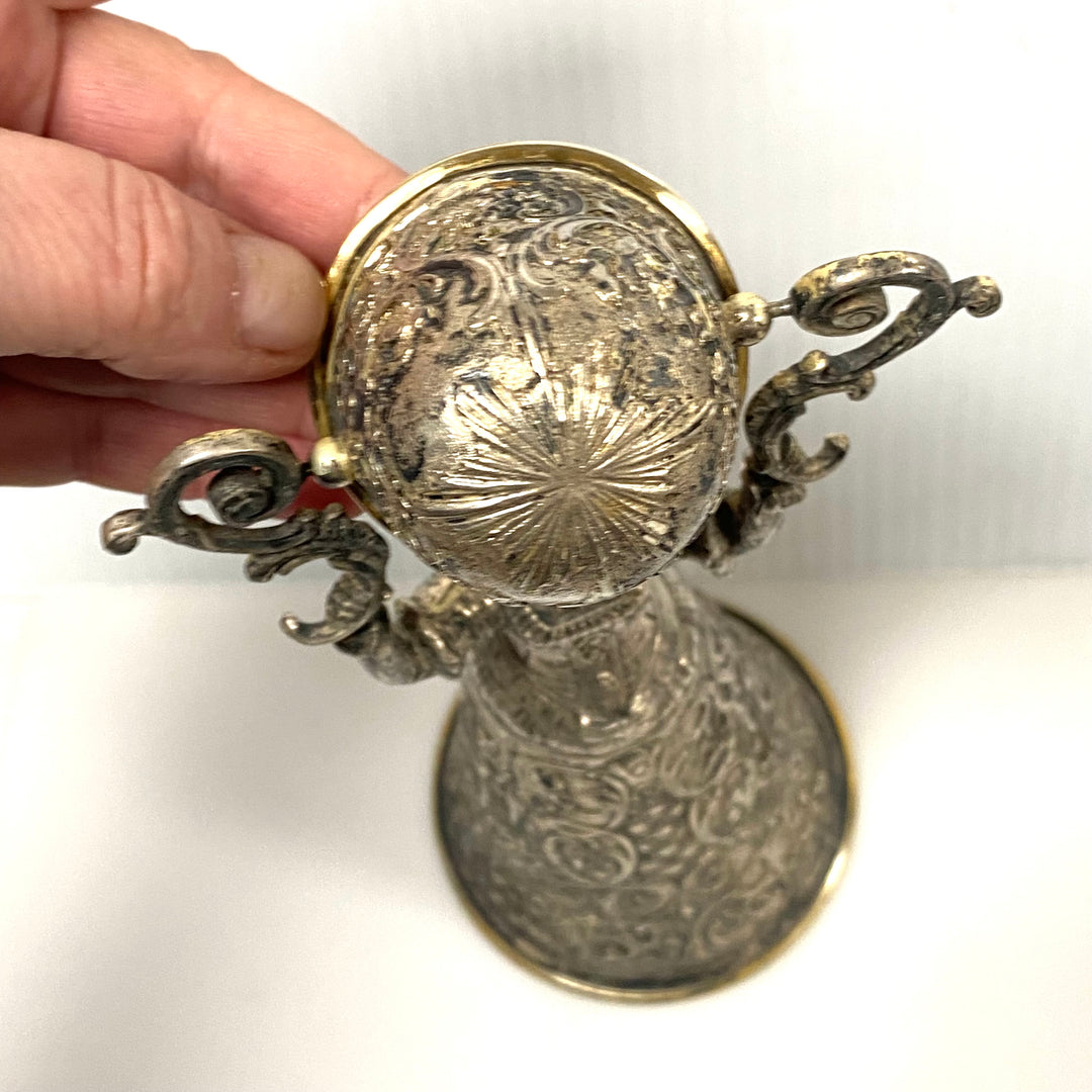 v602 Vintage Silver-Plated Wedding Wager Cup from a German wedding tradition