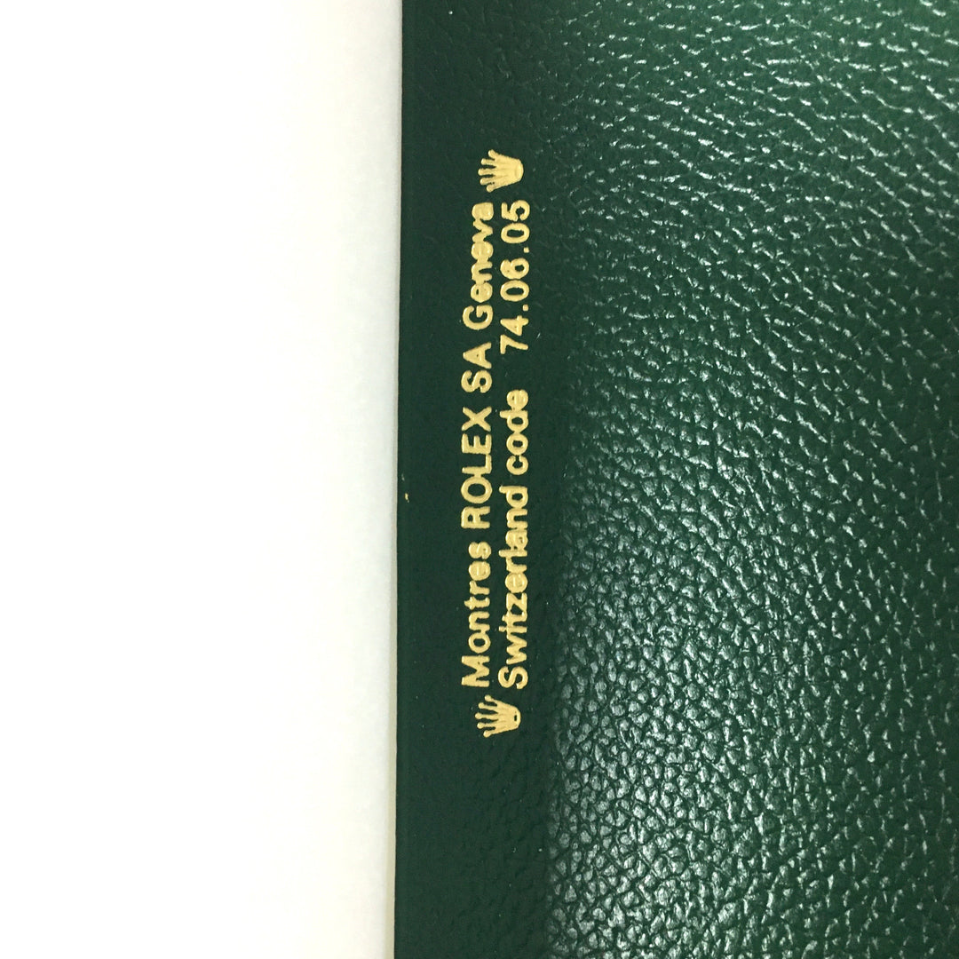 v621 Vintage Original Rolex Green Pebbled Leather Notebook Pad Document Holder