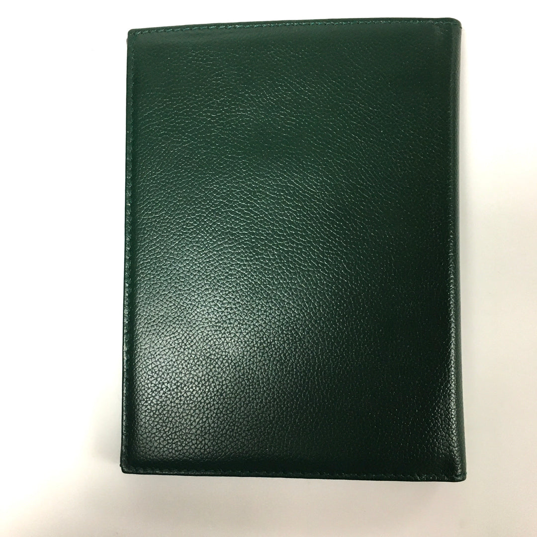 v621 Vintage Original Rolex Green Pebbled Leather Notebook Pad Document Holder