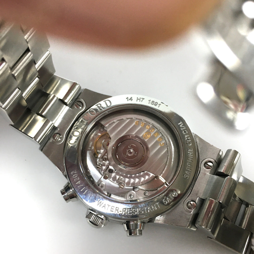 v644 Concord Mariner Automatic Chronograph Men's Wrist Watch Swiss & Display Box