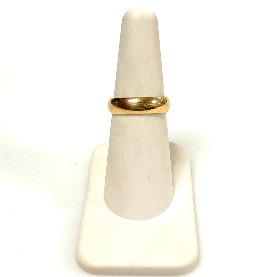 v665 Vintage 14k Yellow Gold 5mm Wide Wedding Band Size 6.25