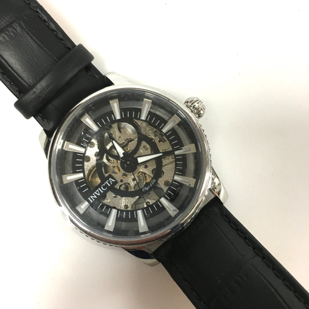 v703 Invicta Objet D'Art Automatic Model 22641 Skeletonized Dial Men's Wrist Watch