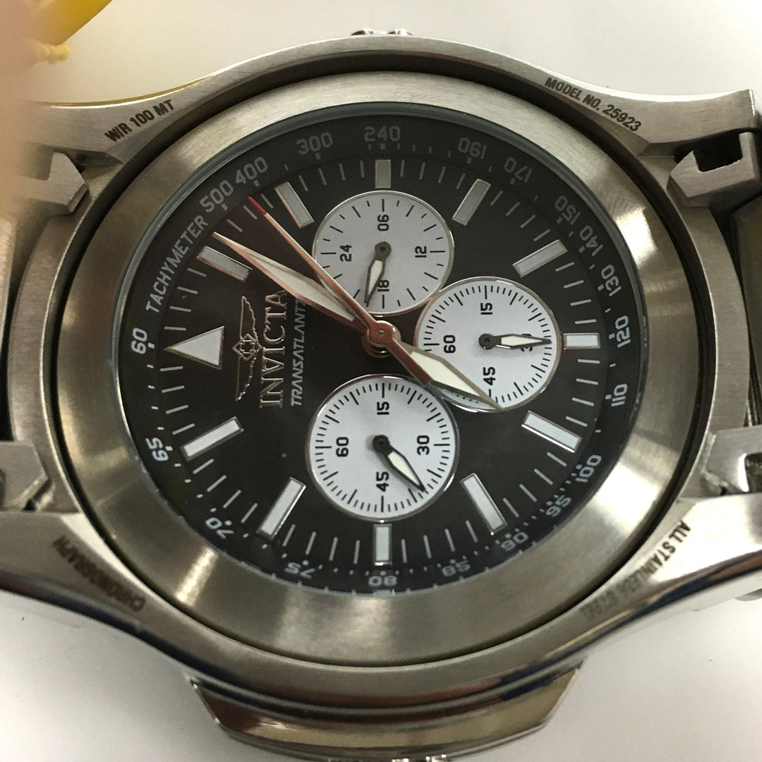 v709 Invicta Reserve Transatlantic Men's Watch Model 25923 Japanese Quartz Flippable Case 2 Dials & Movements