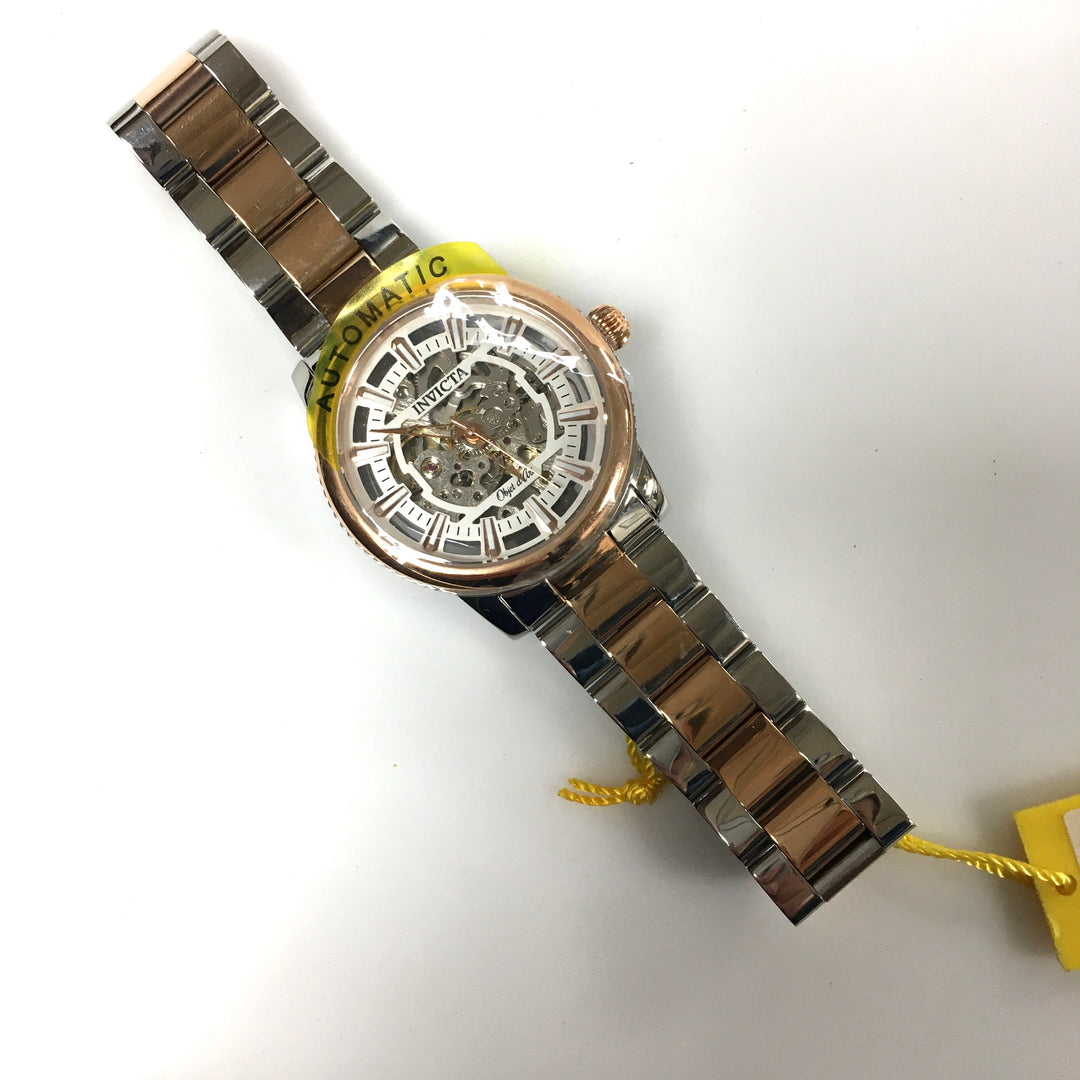 v716 Invicta Objet D'Art Automatic Model 27590 Skeletonized Dial Men's Wrist Watch