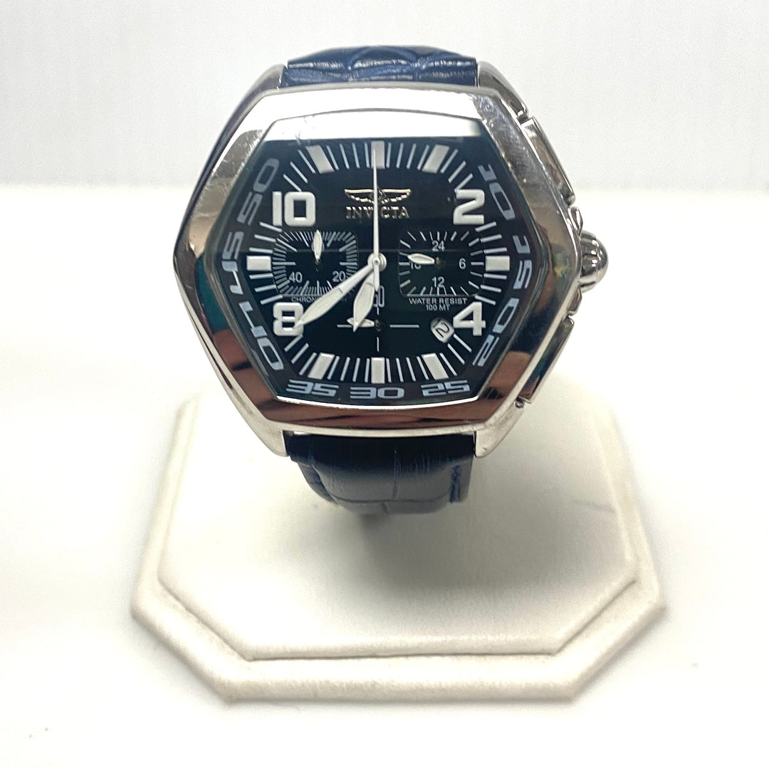 v727 Invicta Model 9808 Chronograph Wrist Watch Stainless Steel Quartz Movement