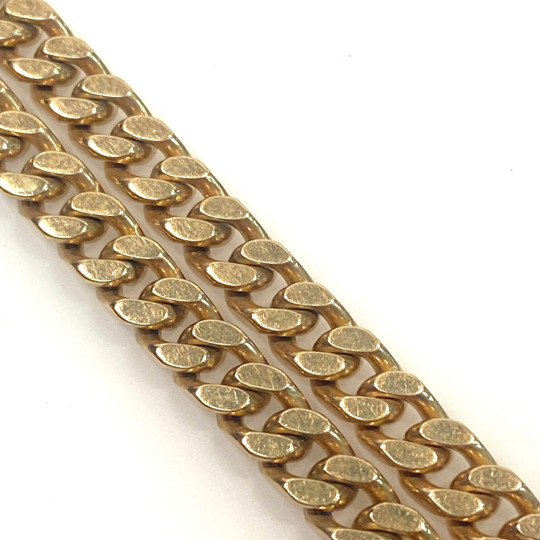 v734 Antique 14k Yellow Gold Pocket Watch Albert Style Chain Heavy Curb Link 20"