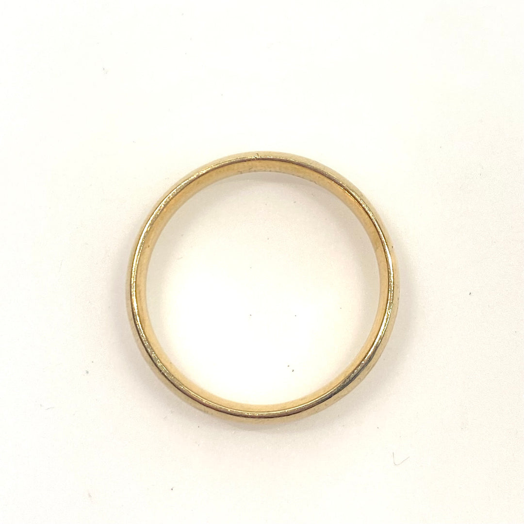 v745 Vintage 14k Yellow Gold 3mm Wide Domed Wedding Band Ring Size 11