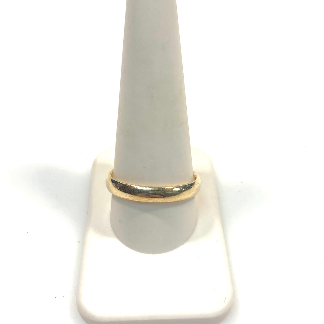 v745 Vintage 14k Yellow Gold 3mm Wide Domed Wedding Band Ring Size 11