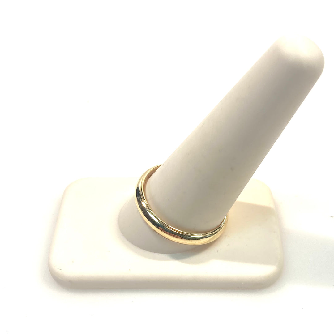 v746 Vintage 14k Yellow Gold 3mm Wide Domed Wedding Band Ring Size 12