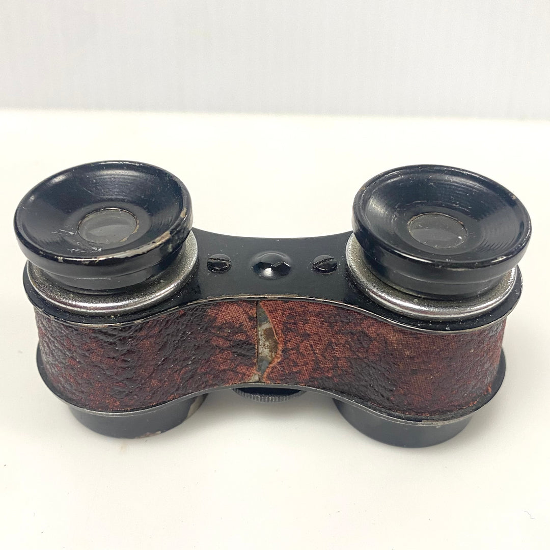 v754 Vintage Antique-style Opera Theater Glasses Miniature Binoculars Black Case