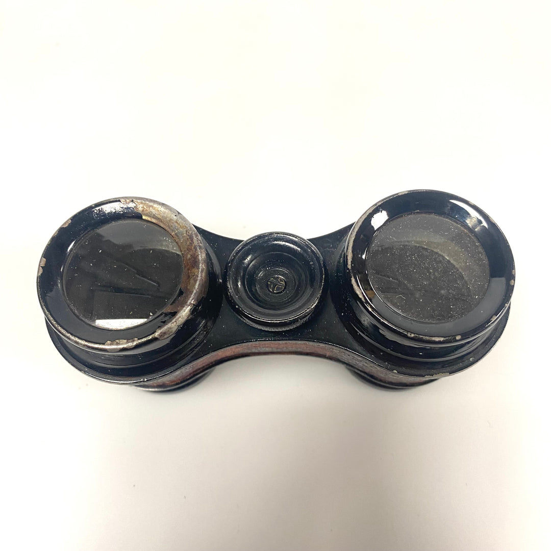 v754 Vintage Antique-style Opera Theater Glasses Miniature Binoculars Black Case