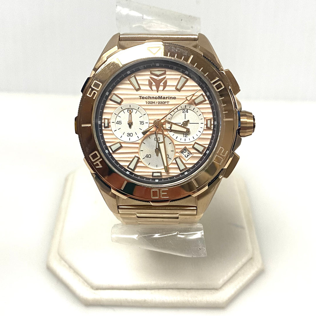 v757 TechnoMarine Seven Seas Men's Watch Model TM-725035 Japan Chronograph 10atm