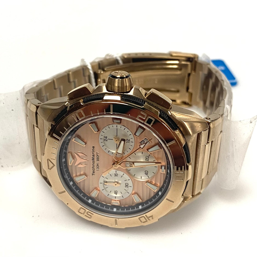 v757 TechnoMarine Seven Seas Men's Watch Model TM-725035 Japan Chronograph 10atm