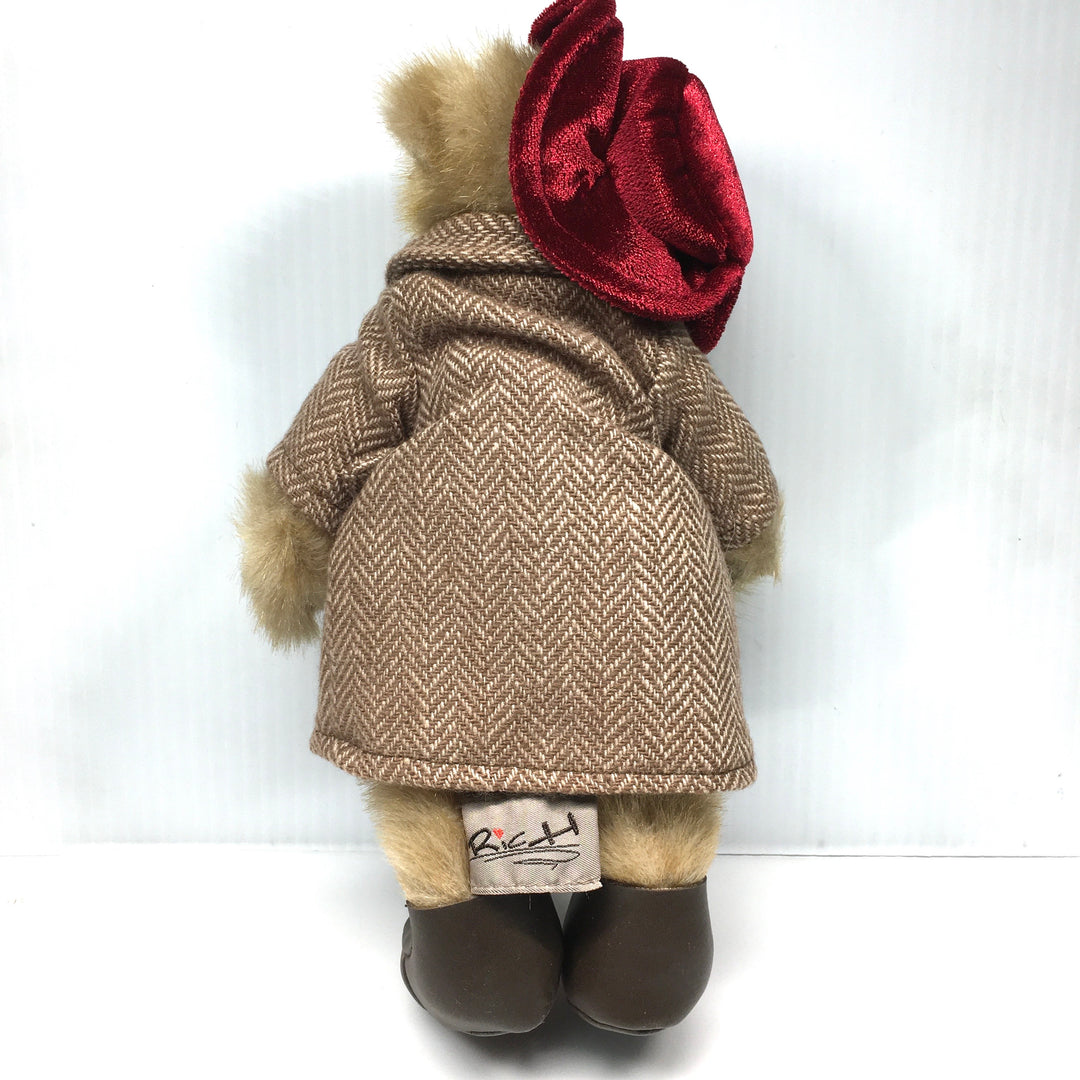 v759 Vintage RICH 11" Poseable Dressed for Winter Plush Teddy Bear Soft Toy