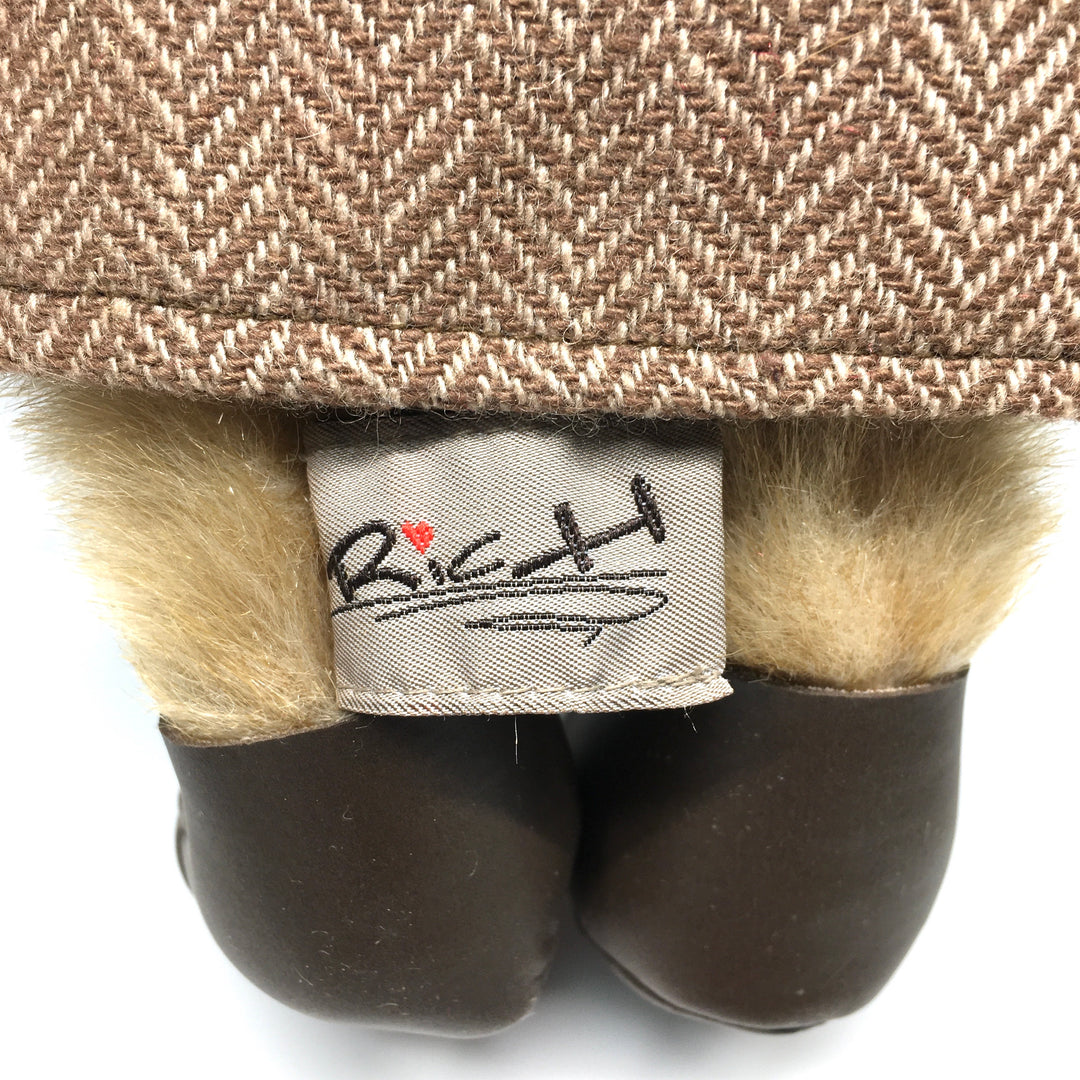 v759 Vintage RICH 11" Poseable Dressed for Winter Plush Teddy Bear Soft Toy