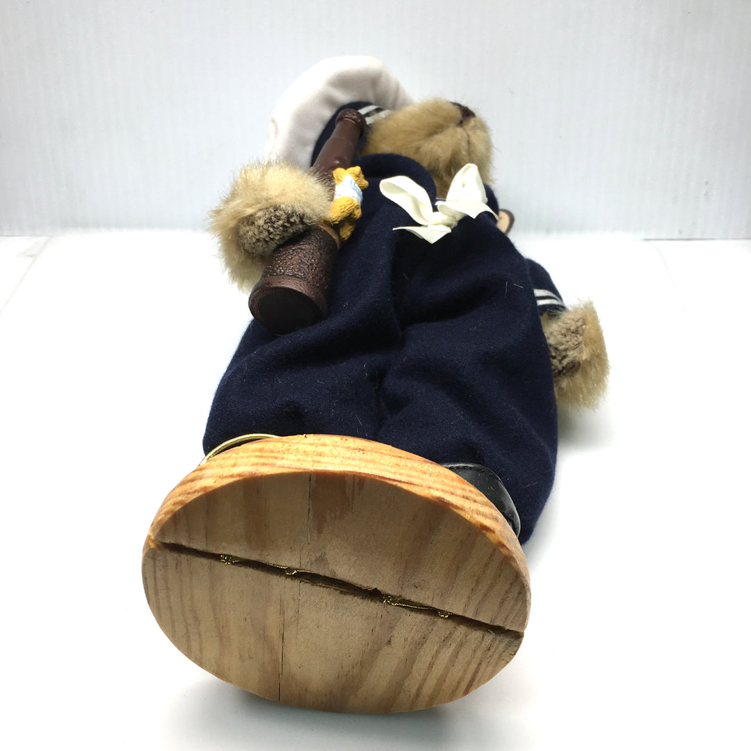 v761 Vintage RICH 11" Casey the 1940s Navy Sailor Teddy Bear Plush Soft Collectible Toy
