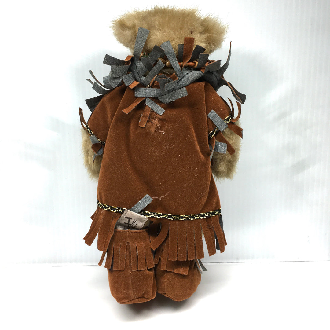 v762 Vintage RICH 10" Teddy Bear Dressed in Native American-style Outfit Collectible Soft Toy