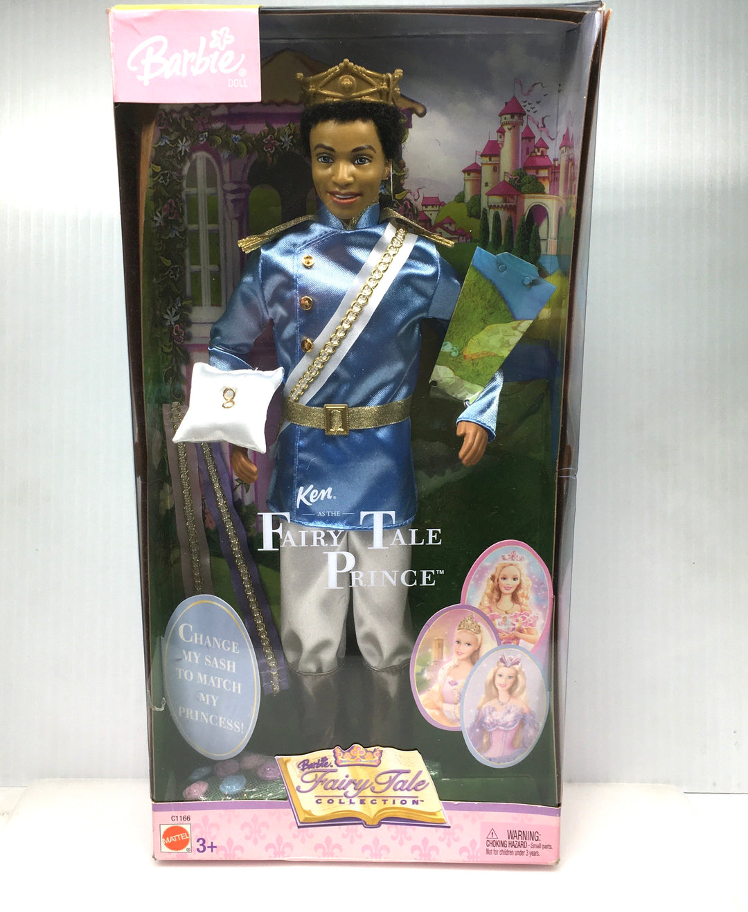 v763 Vintage 2003 African American Ken Fairy Tale Prince Doll Barbie Fairy Tale