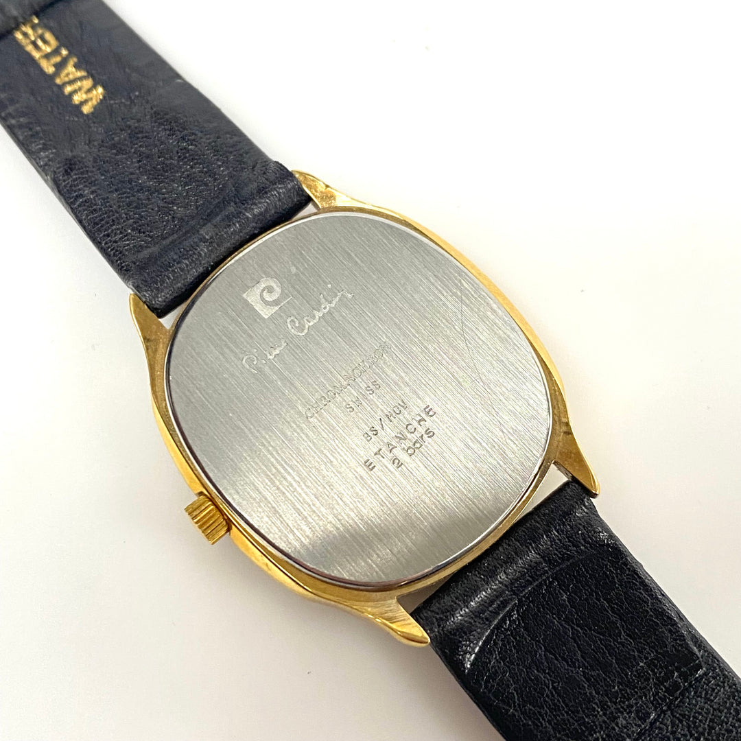 v770 vintage Pierre Cardin Swiss Quartz Chromachron Gold Tone Men's Wrist Watch