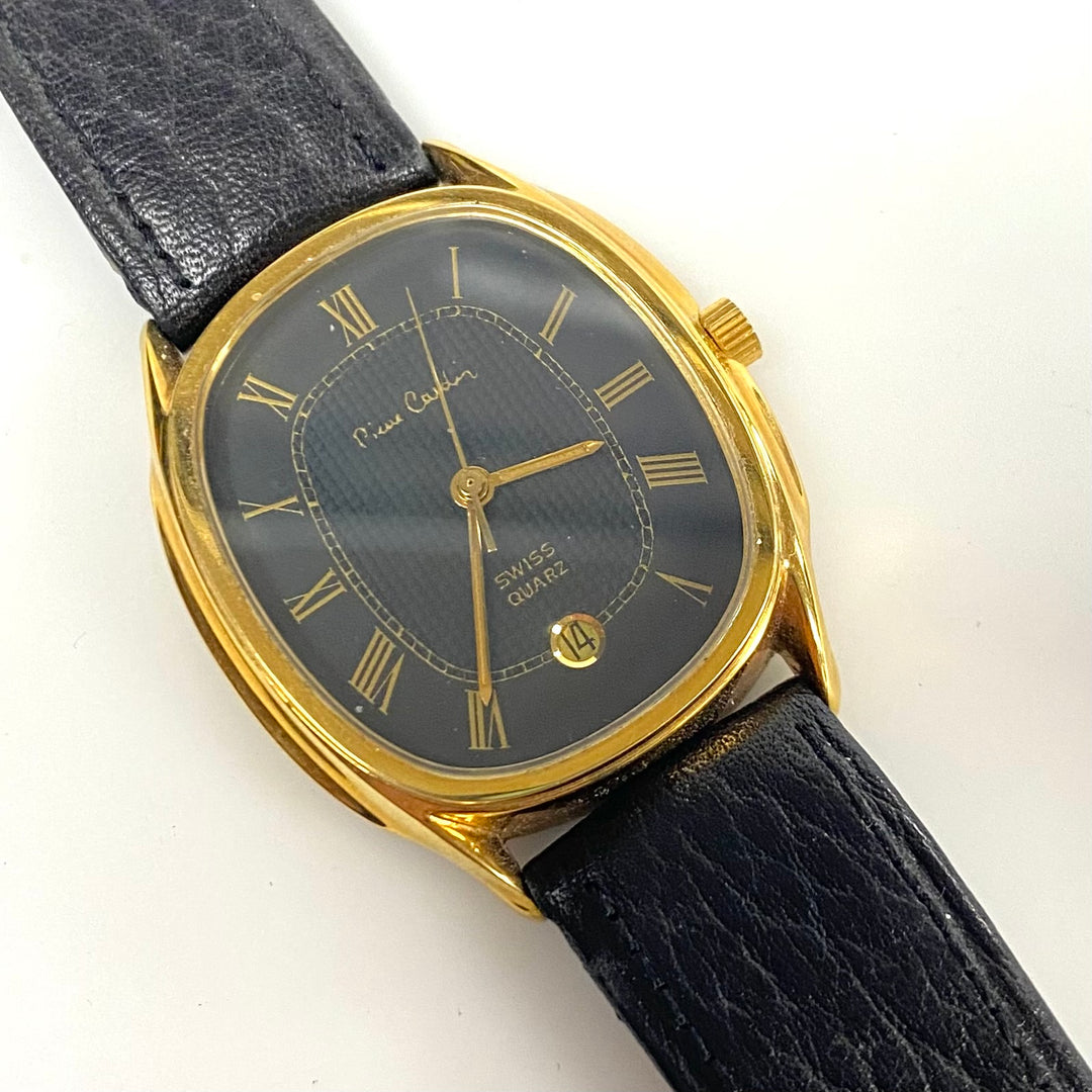 v770 vintage Pierre Cardin Swiss Quartz Chromachron Gold Tone Men's Wrist Watch