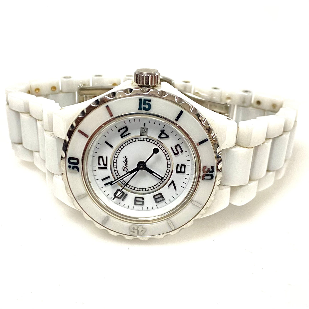 v771 Vintage Belair Sporty-chic design White Ceramic Bracelet Women's Wrist Watch