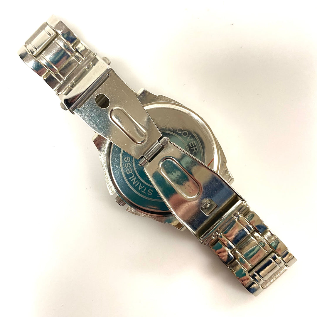 v780 Vintage Stainless Steel Multi-function Dial Quartz Movement Men Wrist Watch