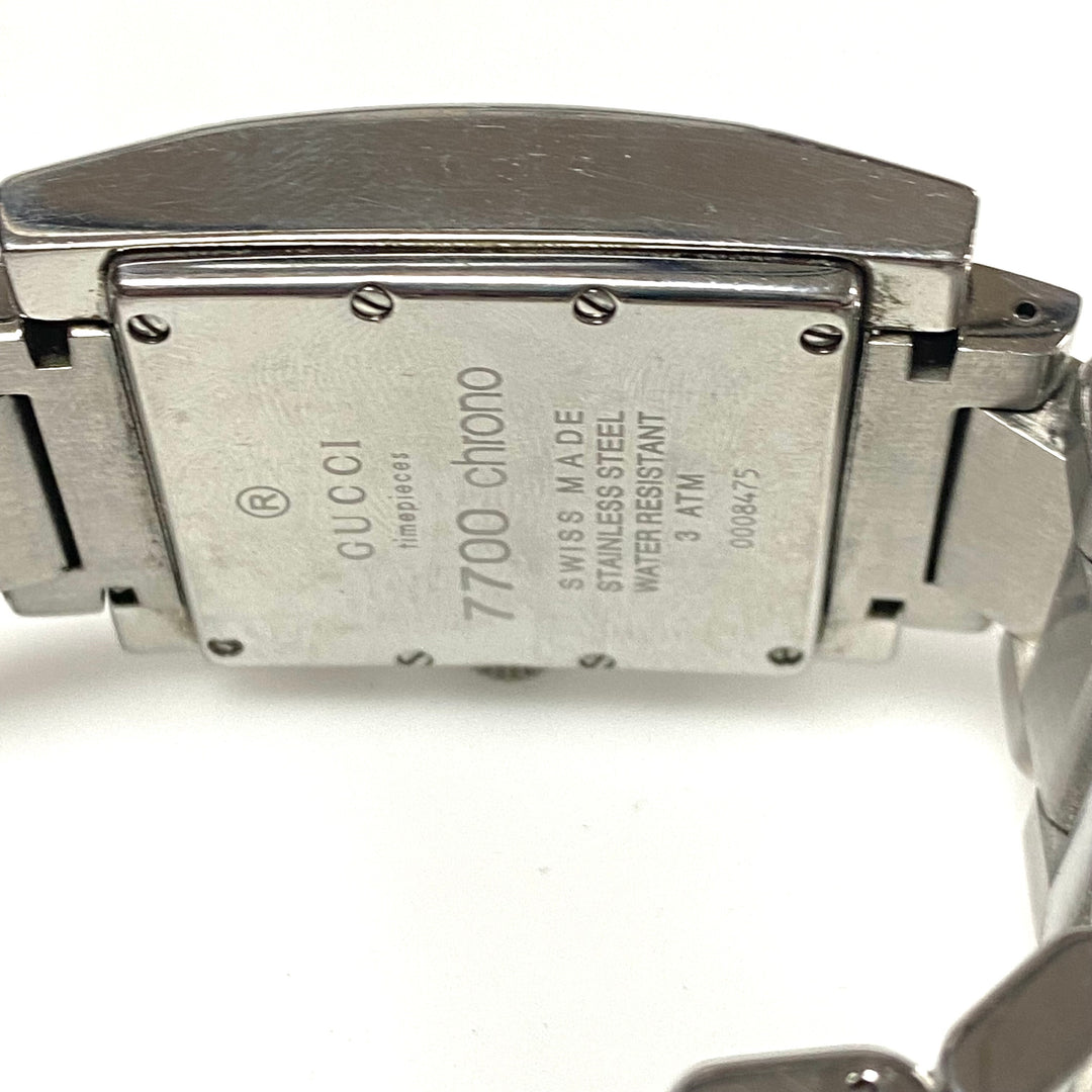v783 Vintage Gucci 7700 Series Chronograph Stainless Steel Swiss Quartz Watch