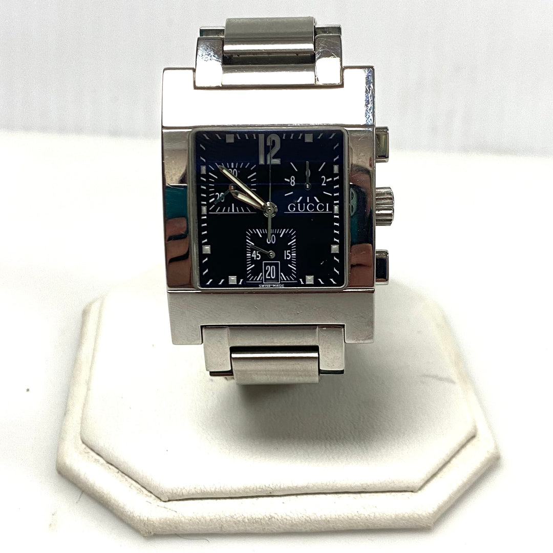 v783 Vintage Gucci 7700 Series Chronograph Stainless Steel Swiss Quartz Watch