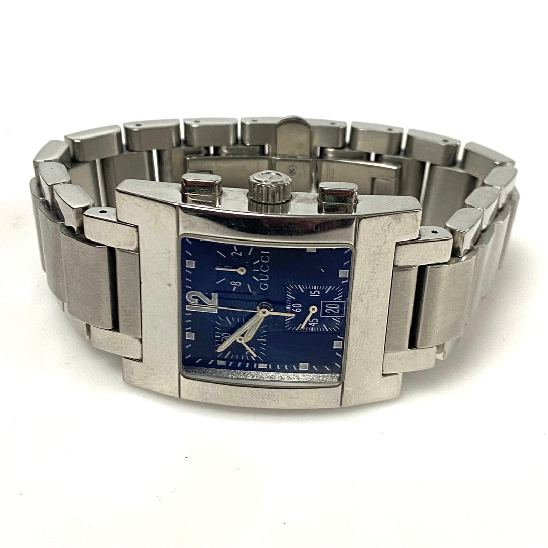 v783 Vintage Gucci 7700 Series Chronograph Stainless Steel Swiss Quartz Watch
