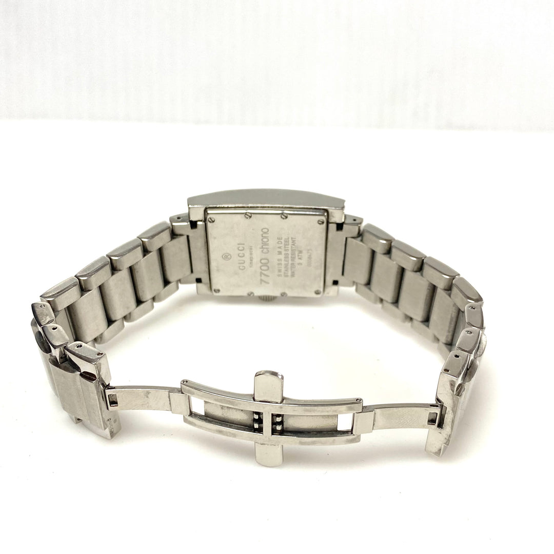 v783 Vintage Gucci 7700 Series Chronograph Stainless Steel Swiss Quartz Watch