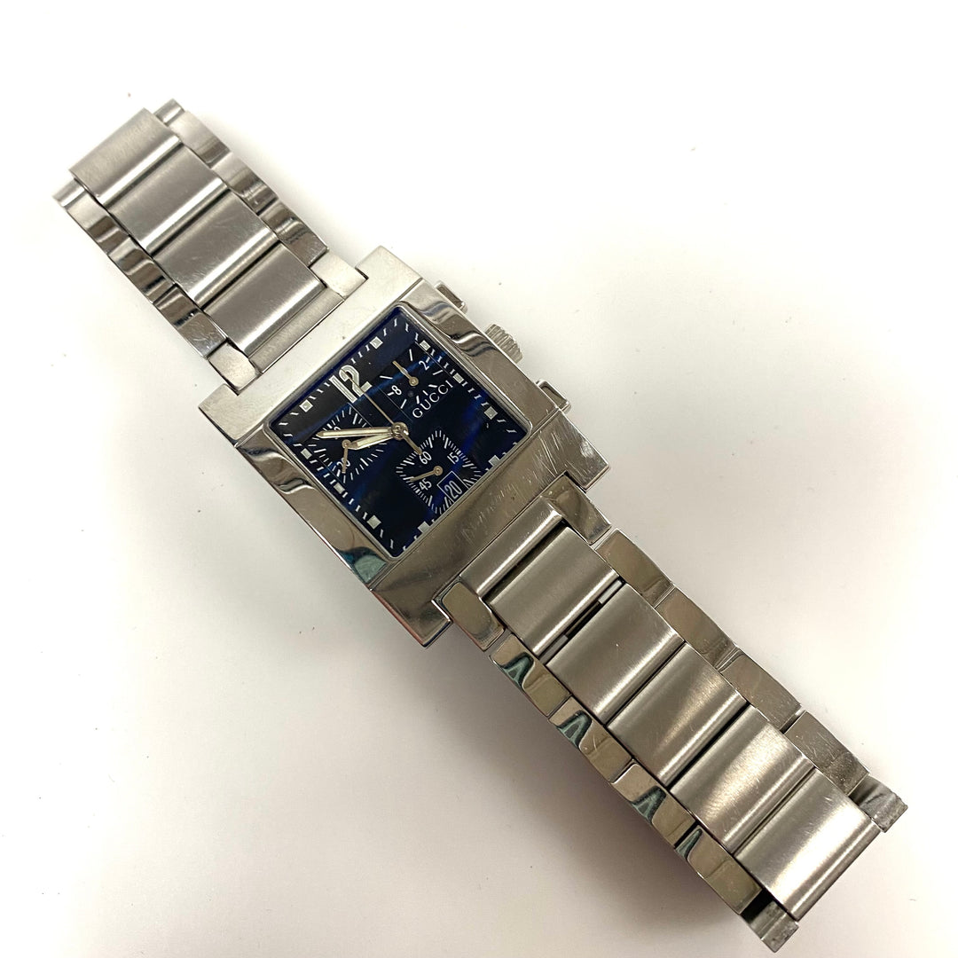 v783 Vintage Gucci 7700 Series Chronograph Stainless Steel Swiss Quartz Watch
