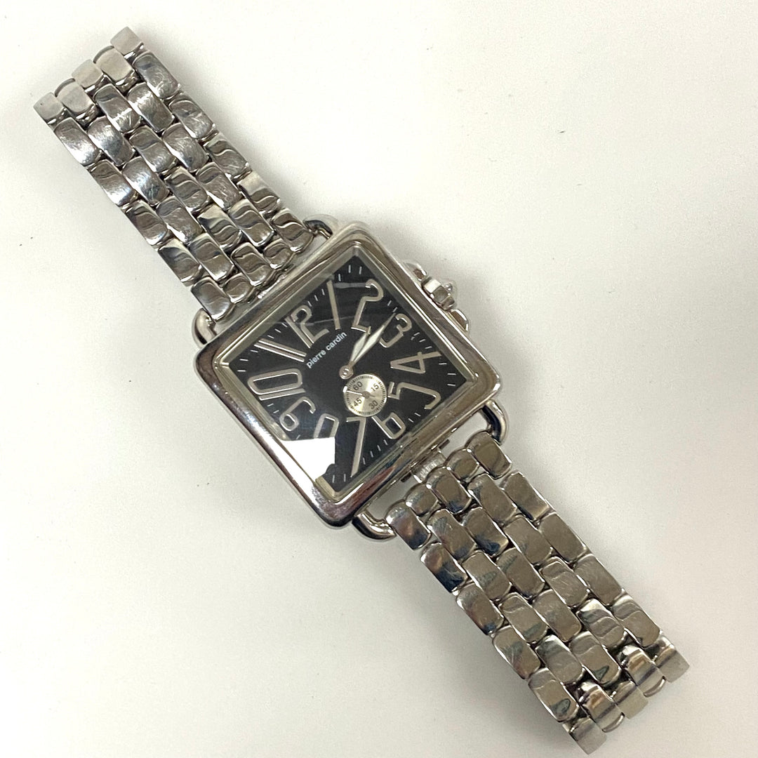 v785 Vintage Pierre Cardin 68801 Stainless Steel Swiss Made Quartz Wrist Watch