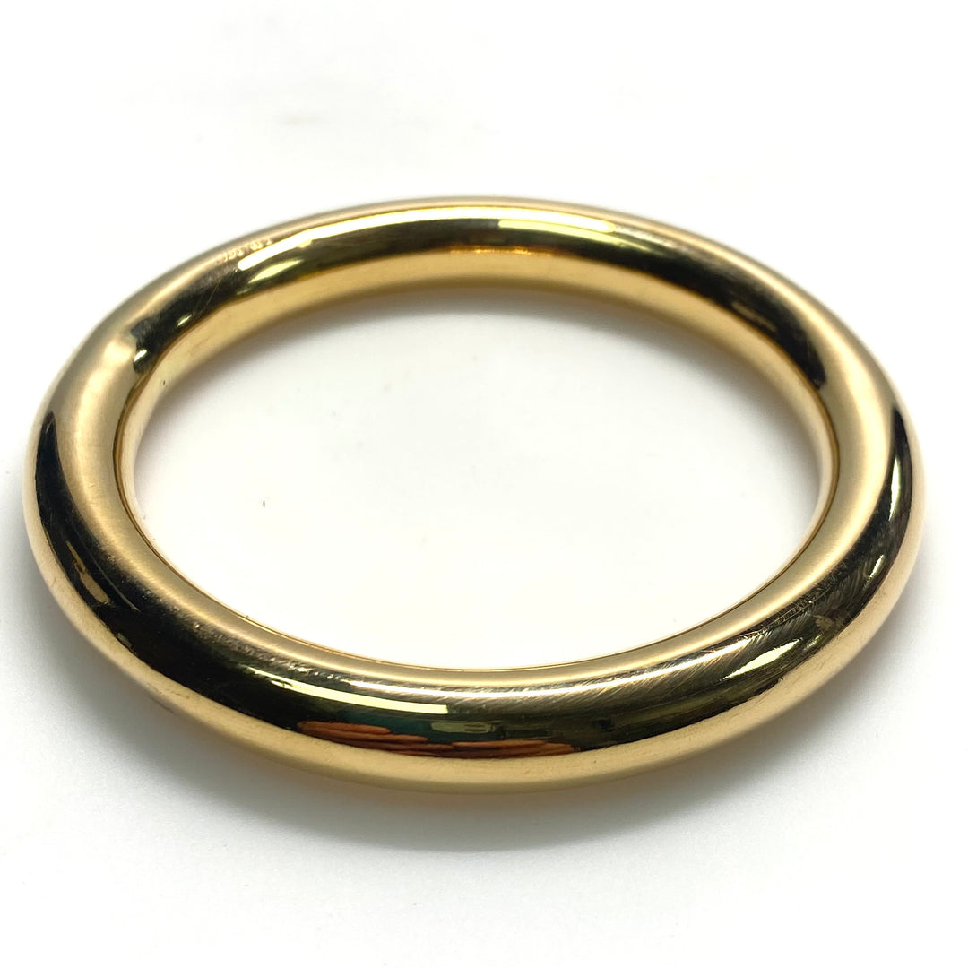 v793 Vintage 18k Yellow Gold Tubular Style Bangle Bracelet