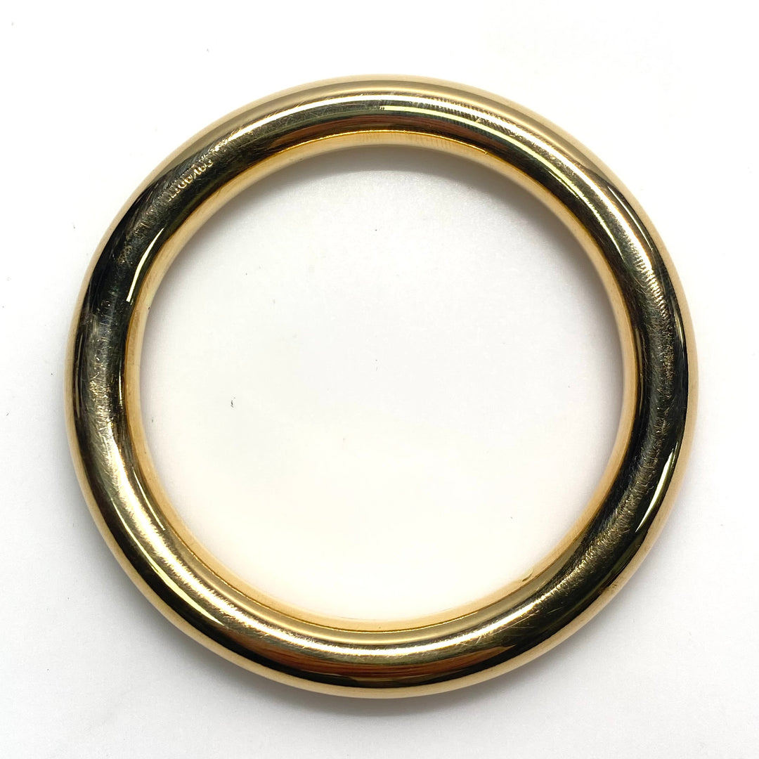 v793 Vintage 18k Yellow Gold Tubular Style Bangle Bracelet