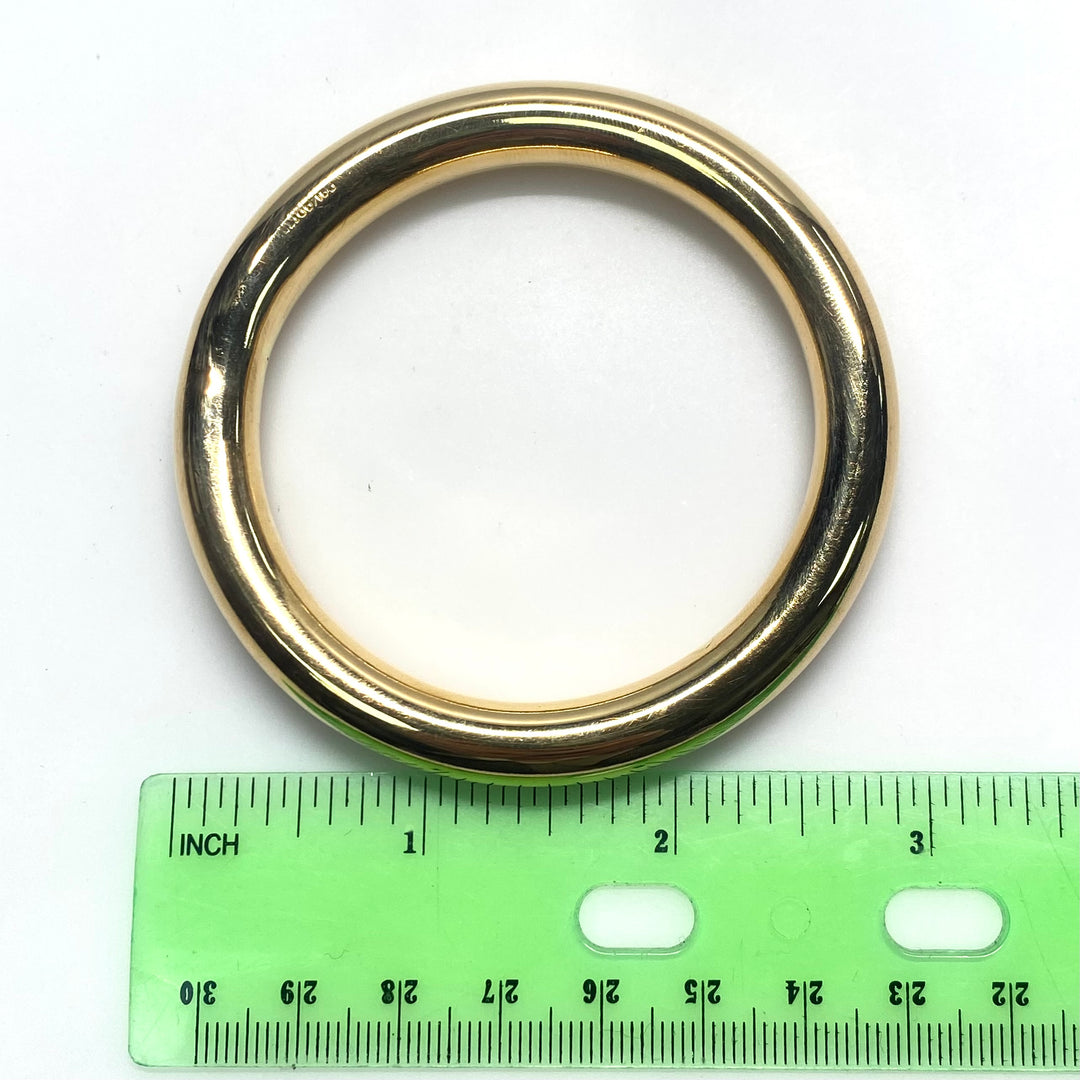 v793 Vintage 18k Yellow Gold Tubular Style Bangle Bracelet